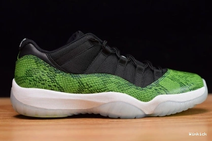 SNAKESKIN GREEN RETRO - 11 528895-033 LOW JORDAN 1018